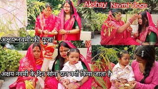 Akshay Navmi Pe Puja kyese kre  अक्षय नवमी के दिन सोना दान कियू किया जाता हैं Akshay Navmi vlogs [upl. by Ennaeirb757]