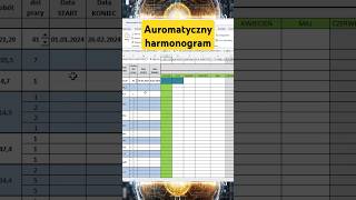 🌟Automatyczny harmonogram w Exceluexcel exceltips exceltricks [upl. by Isia]