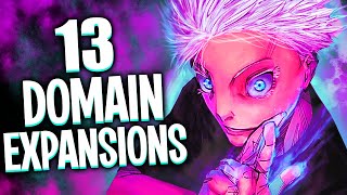 All 13 Domain Expansions in Jujutsu Kaisen EXPLAINED [upl. by Suckow528]