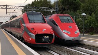 TRENI PASSEGGERI E MERCI VELOCISSIMI in ARRIVO partenza e TRANSITO a Riccione [upl. by Anirehtak]