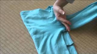 Fold long sleeved tshirts using The KonMari Method [upl. by Nairdna568]