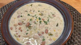 White chicken chili cooking chickenchili chili comfortfood [upl. by Atnwahsal]