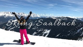 Skiing from Leogang to Saalbach [upl. by Leinahtam240]