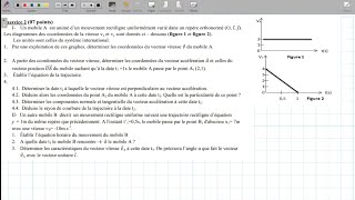 Devoir n1 PhysiqueChimie Cinématique du point Exercice 2 TS2 LSL 2013 Partie 2 [upl. by Notsle868]