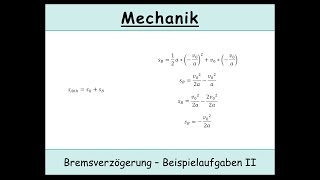 Der Anhalteweg und Bremsweg in der Physik Übungsaufgabe 2 Kinematik  Physik [upl. by Atile]