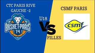 🔵PARIS RIVE GAUCHE VS 🟡CSM FINANCES U18F [upl. by Ehrlich671]