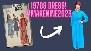 1970s Dress Simplicity 8418 MAKENINE2023 [upl. by Araminta957]