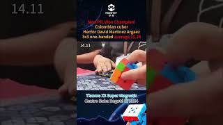 Personal best also won champion Colombian cuber won with Tianma X3 tianmax3 cubing moretry [upl. by Jempty209]