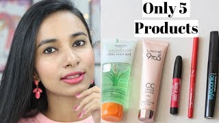 Lakme सी सी क्रीम मेकअप किसी भी स्किन पर कैसे करें  सिर्फ 5 SUPER AFFORDABLE PRODUCTS के साथ [upl. by Anyak]