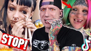 Dangerous Piercings You Should NEVER Do  New TikTok Piercing Fails 25  Roly [upl. by Anaicul]