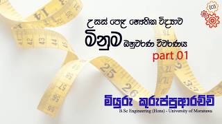 මිනුම බහුවරණ ගැටළු විවරණය  Part 1 [upl. by Agostino]