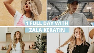 1 full day wearing ZALA KERATIN extensions ♡ [upl. by Tiduj]