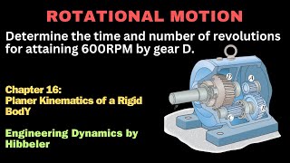 Determine the time and number of revolutions to attain 600rpm by gear D  Engineers Academy [upl. by Ttennaej]