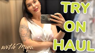 Miya Try On Haul 💞 Transparent OFFICE TOPS Try On Haul At The Mall [upl. by Otho]