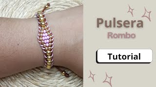 Tutorial de Linda Pulsera Rombo DIY [upl. by Elyak]