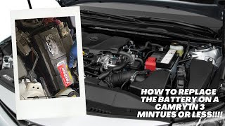 How to replace the battery on a 20192022 Toyota Camry in 3 minutes [upl. by Annaierb]