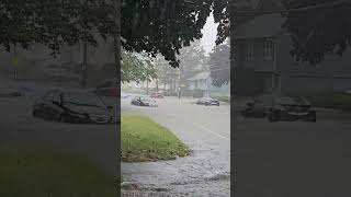 Street flooding in Cranston shorts [upl. by Yliak]