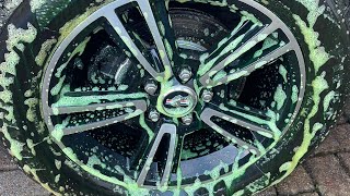 Alloy Wheel cleaning with Sams wheel and tyre cleaner How does it compare to Meguiars cleaner [upl. by Nesline]