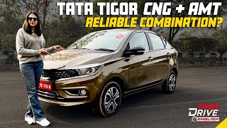 Tata Tigor CNG AMT Review How Does This Combination Work  Indias First CNG Automatic TD English [upl. by Eserahc]