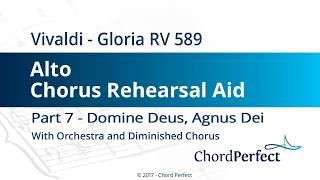 Vivaldis Gloria Part 7  Domine Deus Agnus Dei  Alto Chorus Rehearsal Aid [upl. by Barbara-Anne]