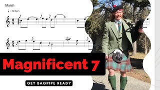 Magnificent 7  A Western Movie Theme Song on the Bagpipes [upl. by Ynes]