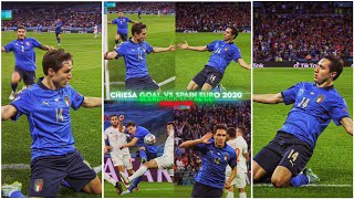 Chiesa Goal Vs Spain Euro 2020  RARE CLIPS ● SCENEPACK 4K  With AE CC and TOPAZ [upl. by Oram181]