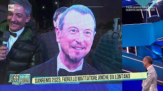 Sanremo 2023 Fiorello mattatore anche da lontano  Oggi è un altro giorno 13022023 [upl. by Onaicilef]