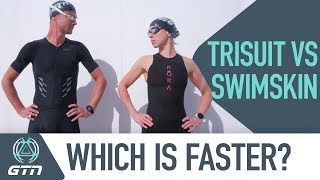 Tri Suit Vs Swimskin  What Triathlon Swim Kit Should You Race In [upl. by Sayce]