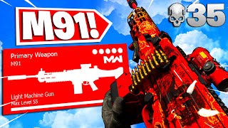 the quotM91quot LMG is UNSTOPPABLE in WARZONE SEASON 6 BEST M91 CLASS SETUPLOADOUT NO RECOIL [upl. by Jempty]