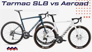 2025 SPECIALIZED TARMAC SL8 EXPERT 7000 vs CANYON AEROAD CF SLX 8 Di2 6599  Head to Head [upl. by Alyhs]