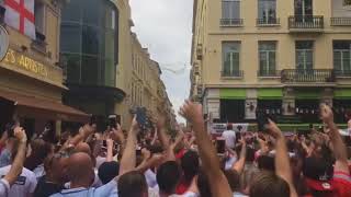 World cup 2018 England fans singing Vardys on fire on [upl. by Anileva]