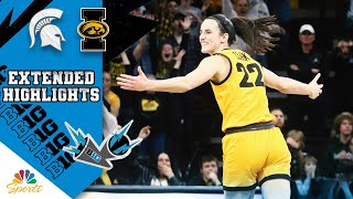 HIGHLIGHTS Michigan State vs Iowa  Big Ten Womens Basketball  122024  NBC Sports [upl. by Namzzaj]