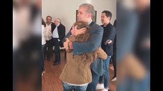 Celebración de Iván Duque al enterarse de que fue elegido presidente de Colombia  Noticias Caracol [upl. by Trici667]