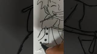 Monkey d luffy sketch subscribe one piece [upl. by Brock]