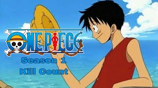 One Piece Season 1 East Blue Saga 19992001 Kill Count [upl. by Goss640]