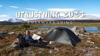 Utrustning för ensamvandring 2023 fjällvandring vandring friluftsliv [upl. by Asnerek]