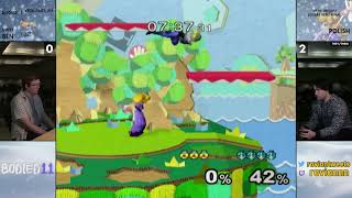 Bodied 11  Polish Peach vs Ben Sheik  SSBM  Singles Div 1 Top 16 Losers SemiFinals [upl. by Kast]