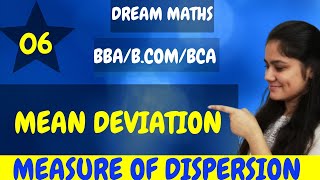 Introduction to Mean DeviationMeasure of DispersionBBA MathsBCA MathsBCOM Maths [upl. by Llenwad]