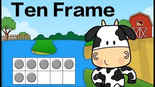 Ten Frame Subitizing Puzzle On the Farm Math Brain Break [upl. by Giselbert967]