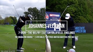 Johannes Veerman Golf Swing 7Iron FO amp DTL British Masters The Belfry Sutton Coldfield May 2022 [upl. by Hadwyn14]