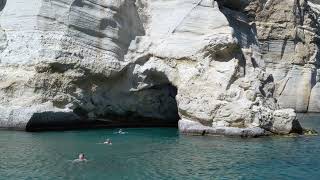 Swimming Kleftiko Caves Milos [upl. by Bena]