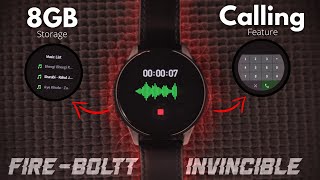 Fire Boltt Invincible Smartwatch Unboxing and Review 😲 8GB Calling Features AOD AMOLED [upl. by Biles]