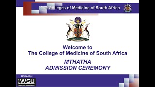 The College of Medicine of South Africa Mthatha Admission Ceremony [upl. by Neelon]