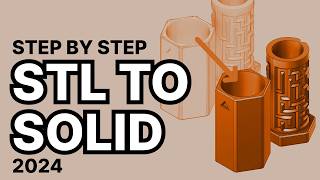 Convert STL Mesh to a Solid Body in Autodesk Fusion 2024 [upl. by Dionisio]