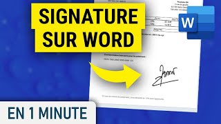 Ajouter votre signature sur Word [upl. by Ilan497]