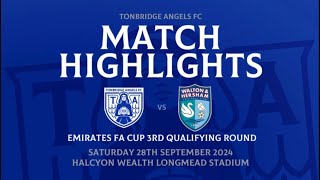 Highlights  Tonbridge Angels v Walton amp Hersham  280924 [upl. by Yettie]