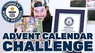 LA Beast advent calendar chocolate eating challenge  Guinness World Records [upl. by Trebo]