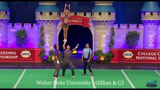 Weber State University Gill and CJ partner stunt UCA [upl. by Royo]