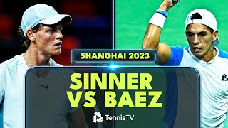 Jannik Sinner vs Sebastian Baez Entertaining Match  Shanghai 2023 Highlights [upl. by Katya]