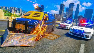 Weaponized Armored Cars Destroying Cops in GTA 5 RP [upl. by Atteuqnas269]